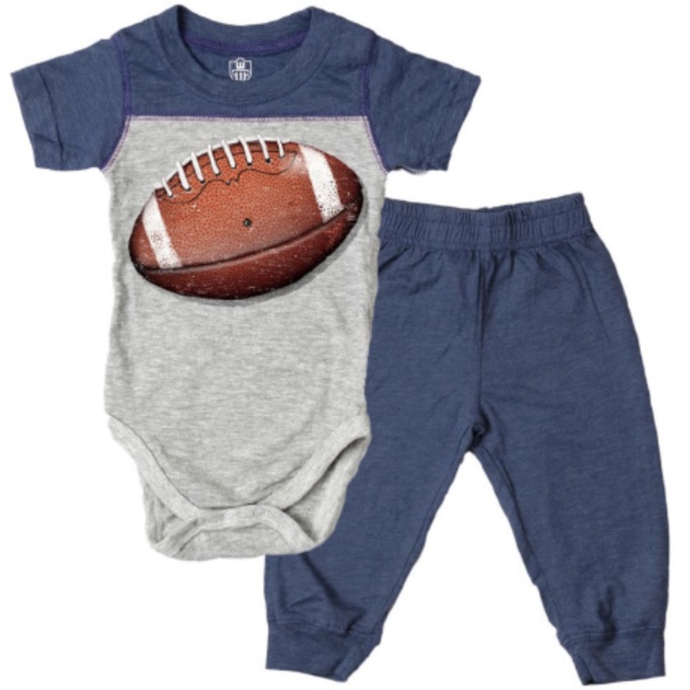 NWT Football Bodysuit & Pant Set Organic Cotton